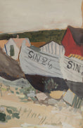 Load image into Gallery viewer, Mid Century Original Coastal Painting By G Karlmark Sweden