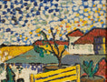 Load image into Gallery viewer, Vintage Original Landscape with Cat Painting from Sweden