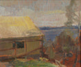 Load image into Gallery viewer, Mid Century Affordable Vintage Art Original Coastal Oil Painting