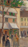 Load image into Gallery viewer, Vintage Original Parisian Street Scene Oil Painting From Sweden