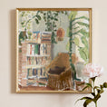 Load image into Gallery viewer, Vintage Art Mid Century Interior Scene From Sweden