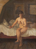 Load image into Gallery viewer, Vintage Figurative Original Oil Painting from Sweden
