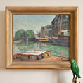 Load image into Gallery viewer, Vintage Mid Century European Cityscape Oil Painting From Sweden