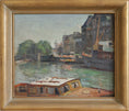 Load image into Gallery viewer, Vintage Mid Century European Cityscape Oil Painting From Sweden