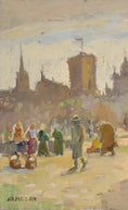 Load image into Gallery viewer, Mid Century Vintage Oil Painting From Sweden by A Hamborn