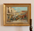 Load image into Gallery viewer, Vintage Art Room Outdoor Market Oil Painting From Sweden