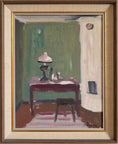 Load image into Gallery viewer, Original Vintage Mid Century Interior Oil Painting from Sweden