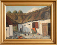Load image into Gallery viewer, Vintage Original Farmhouse Oil Painting with Chickens From Sweden
