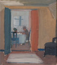 Load image into Gallery viewer, Mid Century Original Interior Oil Painting From Sweden