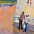Load image into Gallery viewer, Charming Colorful Mid Century Original Oil Painting from Sweden