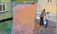 Load image into Gallery viewer, Charming Colorful Mid Century Original Oil Painting from Sweden