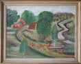 Load image into Gallery viewer, Vintage Art Mid Century Farmhouse Oil Painting From Sweden