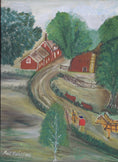 Load image into Gallery viewer, Vintage Art Mid Century Farmhouse Oil Painting From Sweden