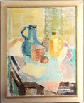 Load image into Gallery viewer, Swedish Mid Century Vintage Art Still Life Oil Painting