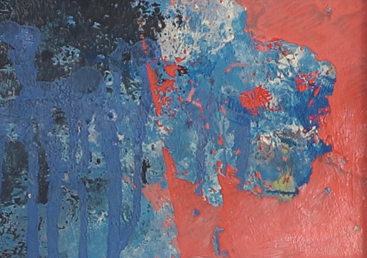 Mid Century Abstract Oil Painting From Sweden