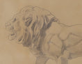 Load image into Gallery viewer, Art School Drawing of Lion Sculpture From Sweden