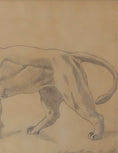 Load image into Gallery viewer, Art School Drawing of Lion Sculpture From Sweden