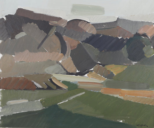 Mid Century Original Landscape Oil Painting From Sweden By E Elfwen