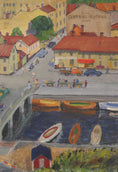 Load image into Gallery viewer, Vintage Mid Century Art Landscape From Sweden E Hermansson