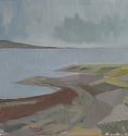 Load image into Gallery viewer, Mid Century Vintage Art Coastal Oil Painting from Sweden