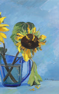 Load image into Gallery viewer, Vintage Art Room Oil Painting Of Sunflowers Sweden