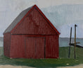 Load image into Gallery viewer, Original Vintage Art Room Mid Century Barn Oil Painting by Börje A from Sweden