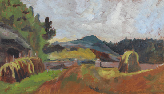 Vintage Art Room Original Landscape Oil Painting From Sweden