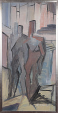 Load image into Gallery viewer, Vintage Mid Century Figurative Oil Painting From Sweden