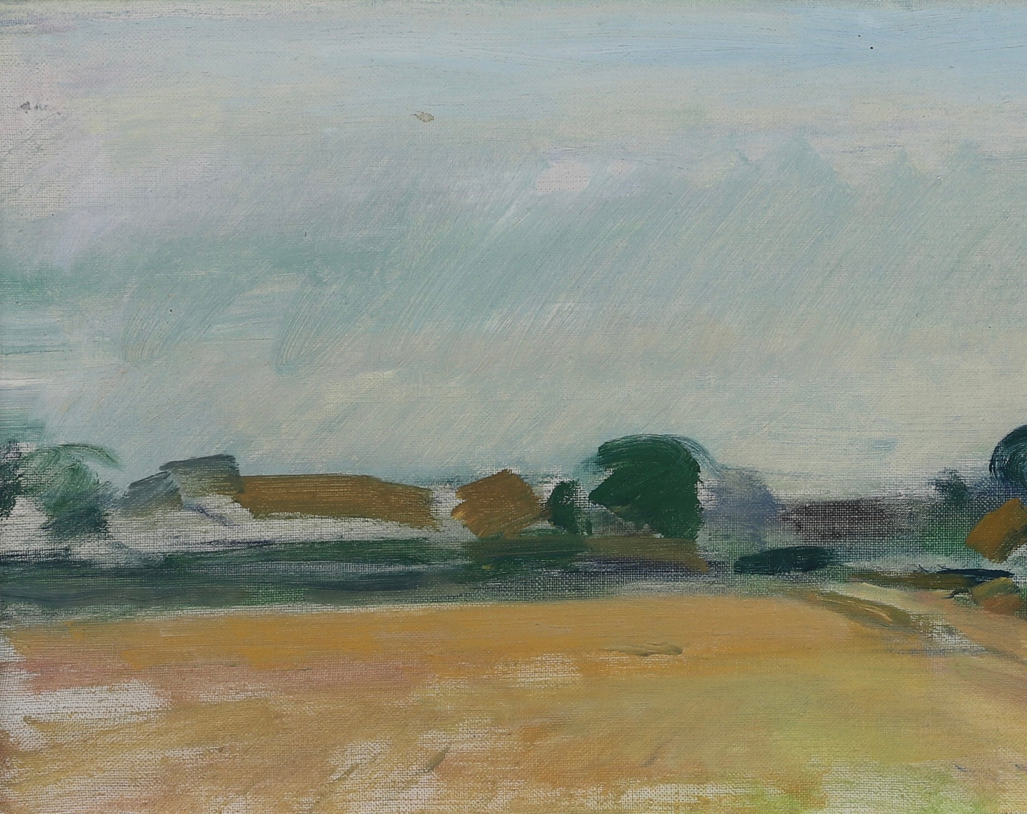 Framed Mid Century Oil Painting by B Lindecrantz Sweden