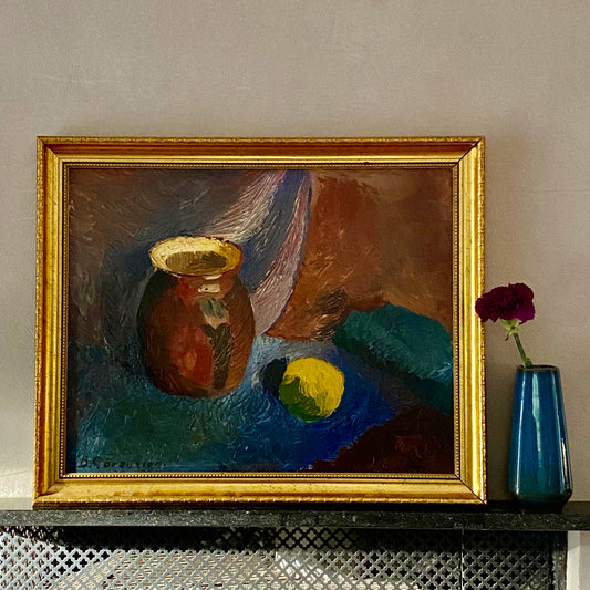 Vintage Still Life Painting By Bror Göransson From Sweden Vintage Art Room