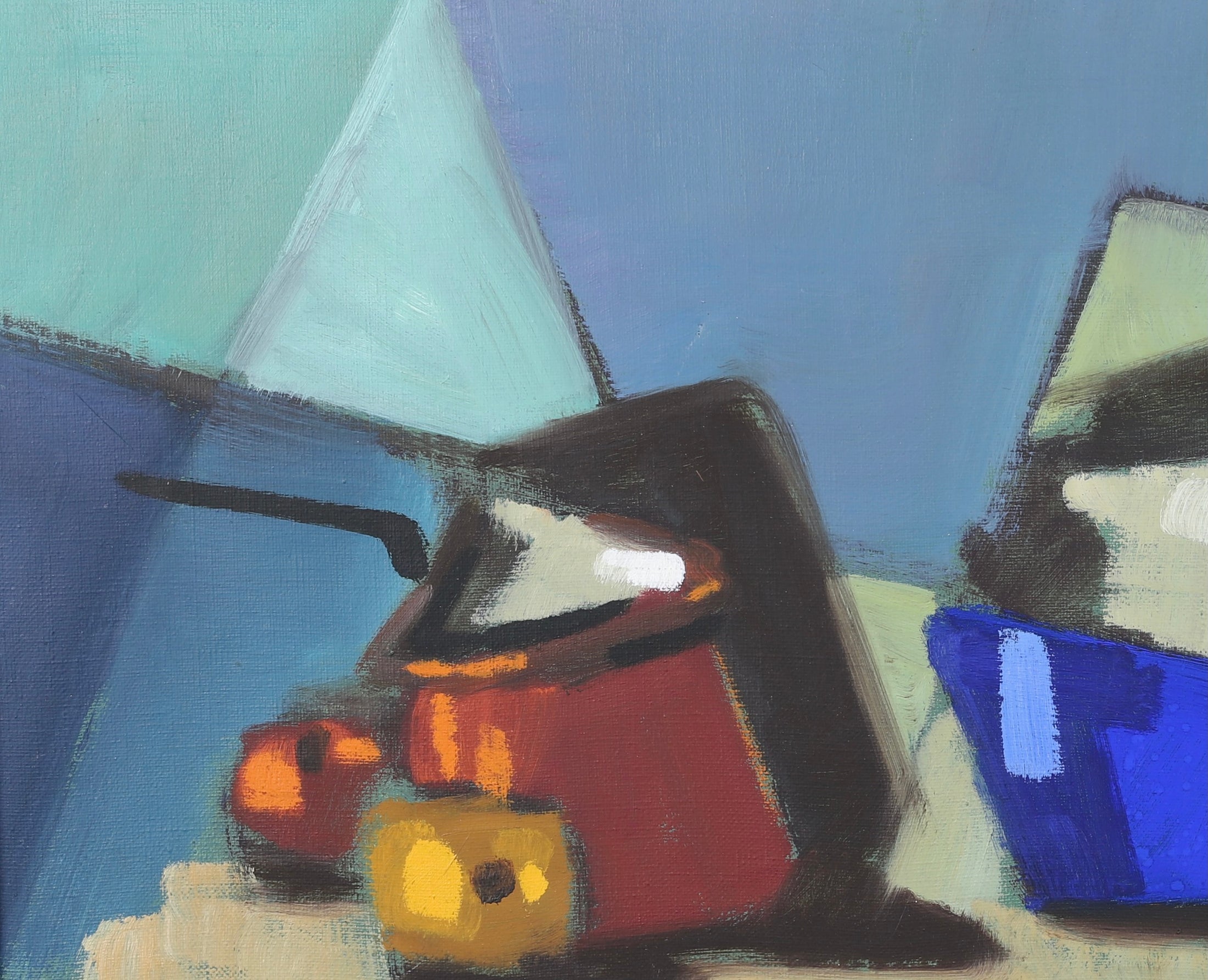 Mid Century Original Still Life Oil Painting From Sweden