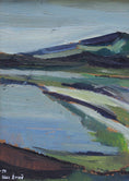 Load image into Gallery viewer, Swedish Mid Century Landscape Oil Painting by Allen Erwö 1954