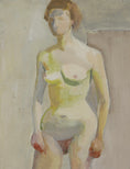 Load image into Gallery viewer, Original Mid Century Figure Oil Painting From Sweden