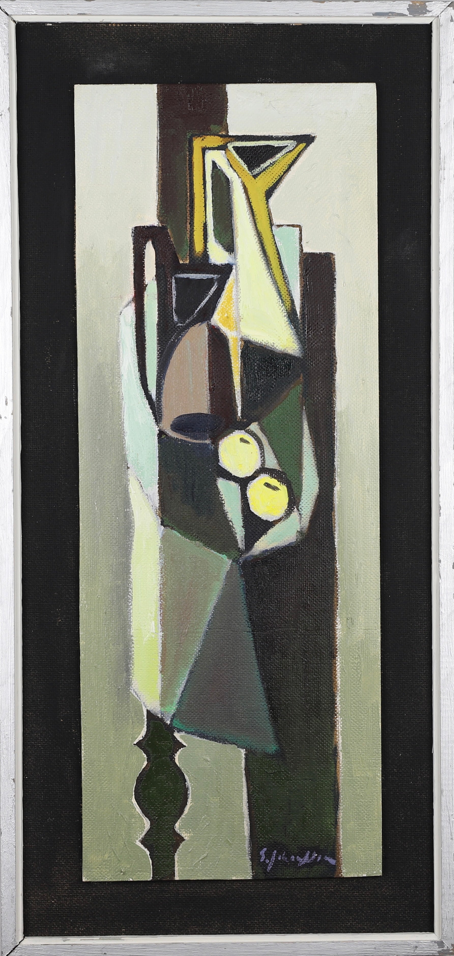 Mid Century Still Life Oil Painting By G Johnsson Sweden