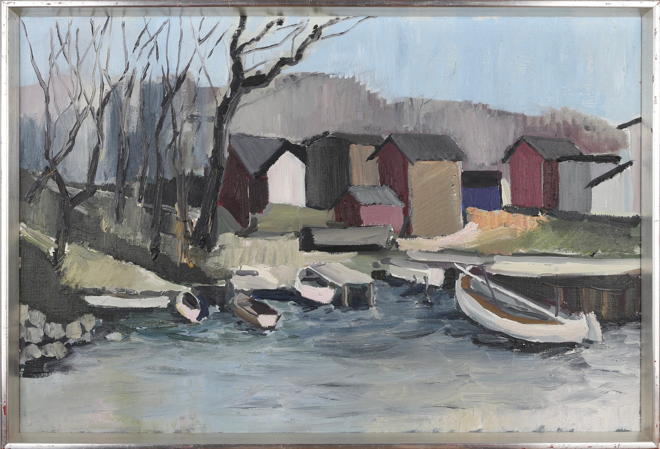 Vintage Oil Painting by H Lindblad from Sweden