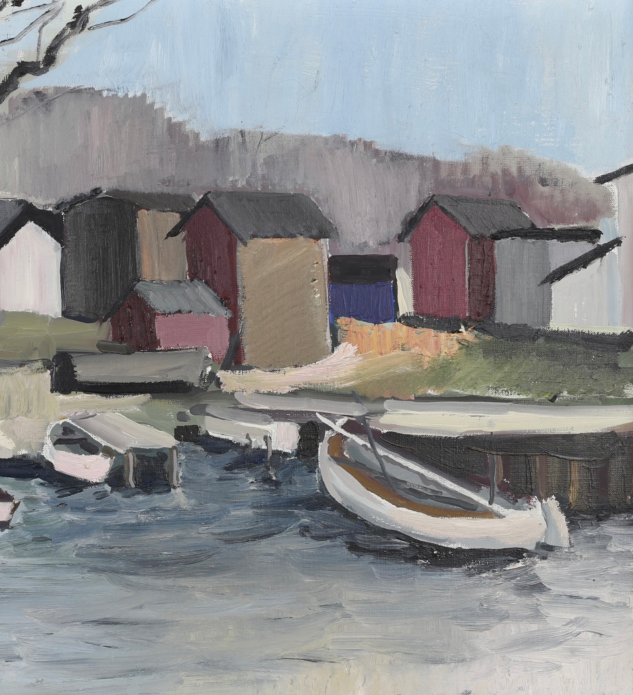 Vintage Oil Painting by H Lindblad from Sweden