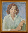Load image into Gallery viewer, Mid Century Original Portrait Oil Painting by A Fernquist 1958