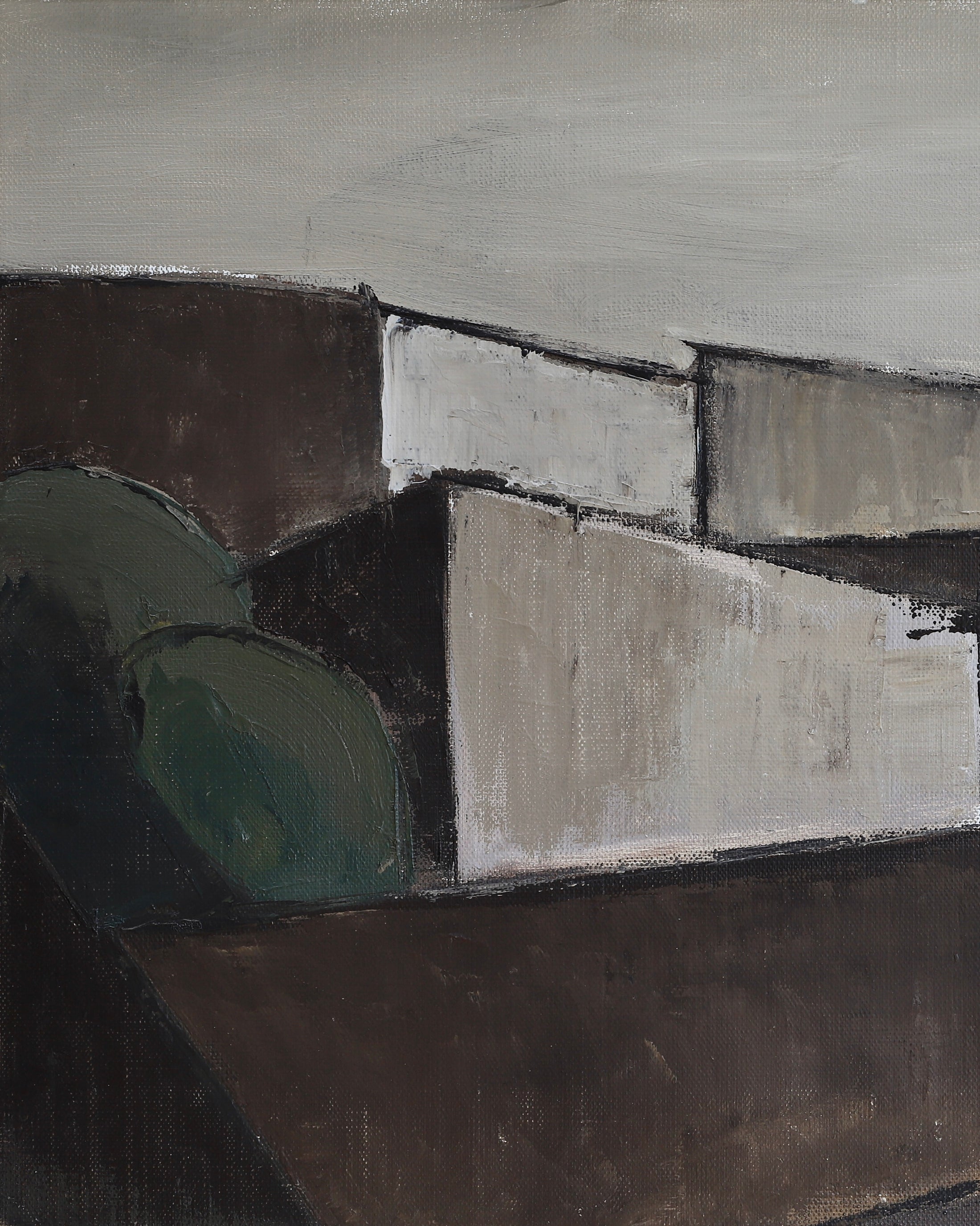 Mid Century Cubist Landscape From Sweden By Nils Essen
