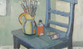 Load image into Gallery viewer, Mid Century Artist Studio Interior Oil Painting From Sweden