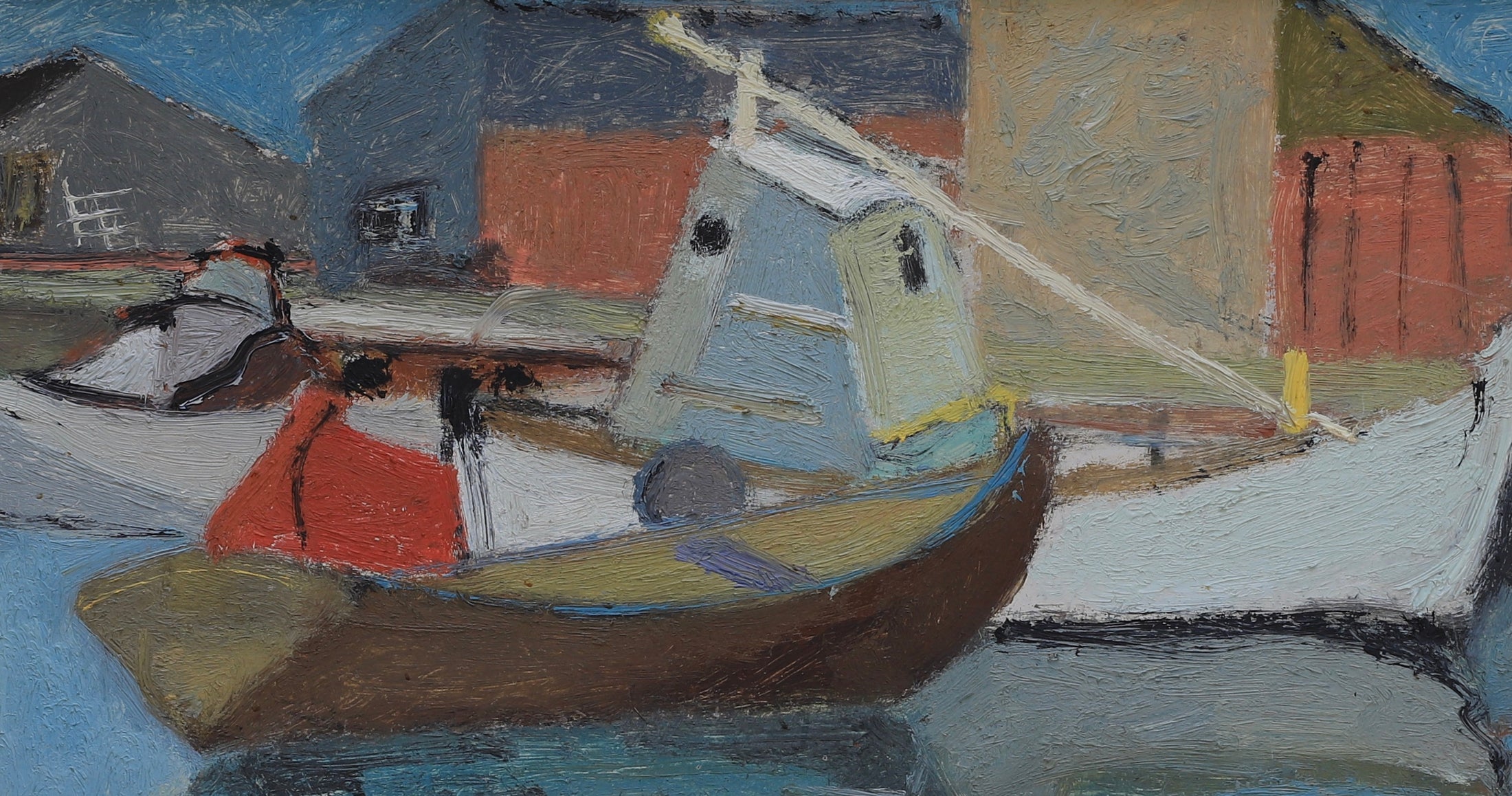 Original Oil Painting Vintage Mid Century By John Bören Sweden
