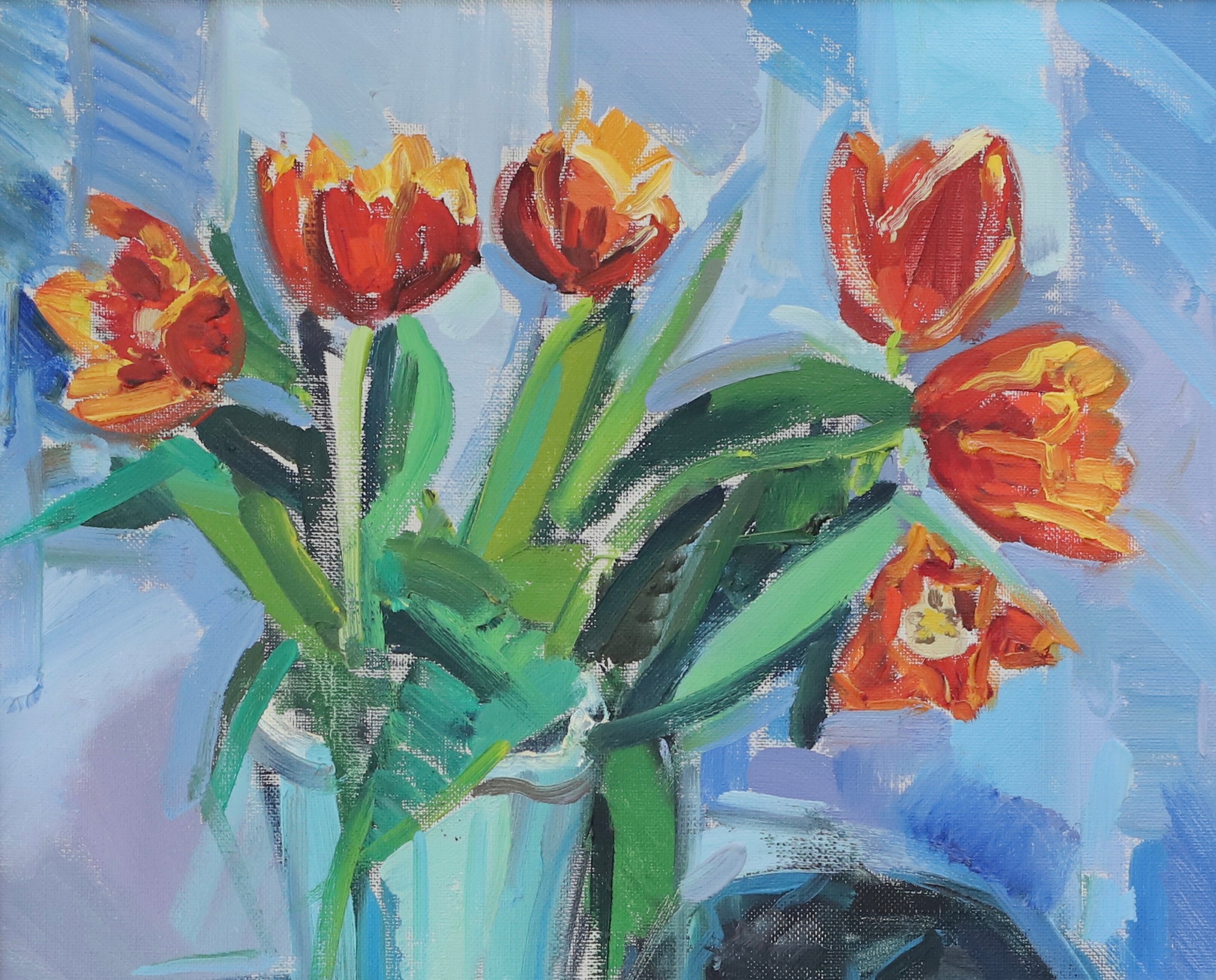 Framed Mid Century Oil Painting by Listed Artist Eric Julius Sweden