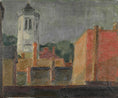 Load image into Gallery viewer, Mid Century Original Cityscape Oil Painting From Sweden