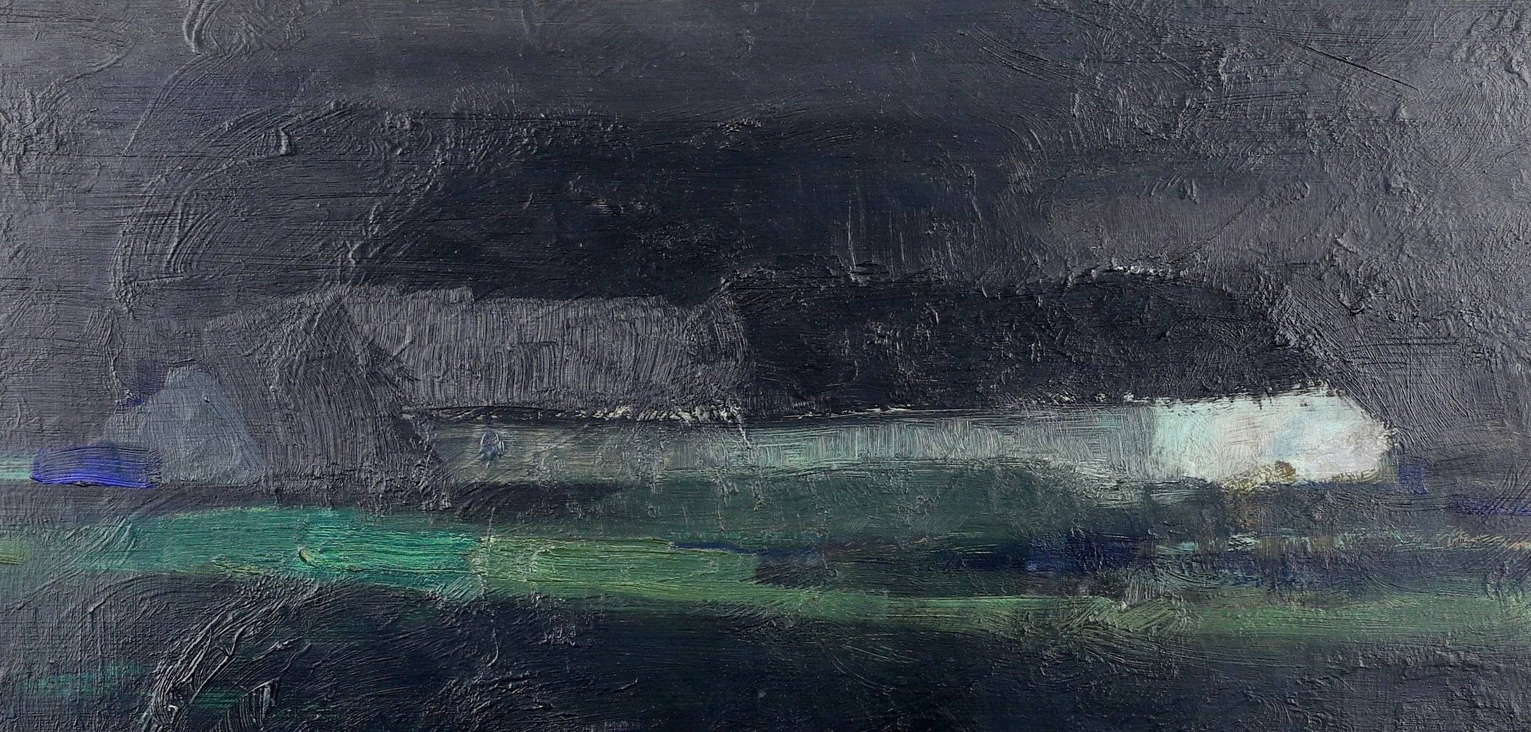 Vintage Mid Century Landscape Painting By E Fährm Sweden