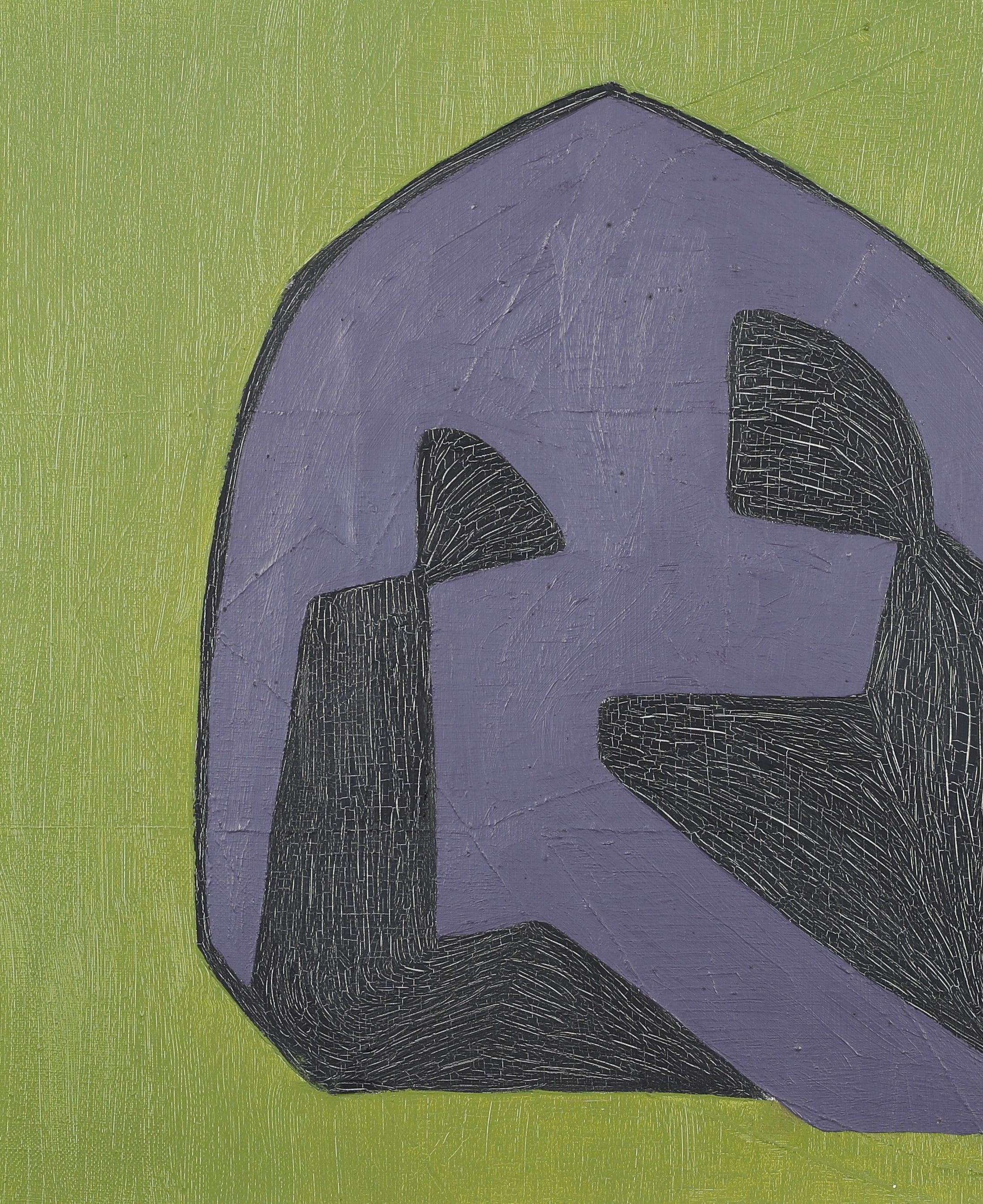 Mid Century Figurative Abstract Oil Painting From Sweden