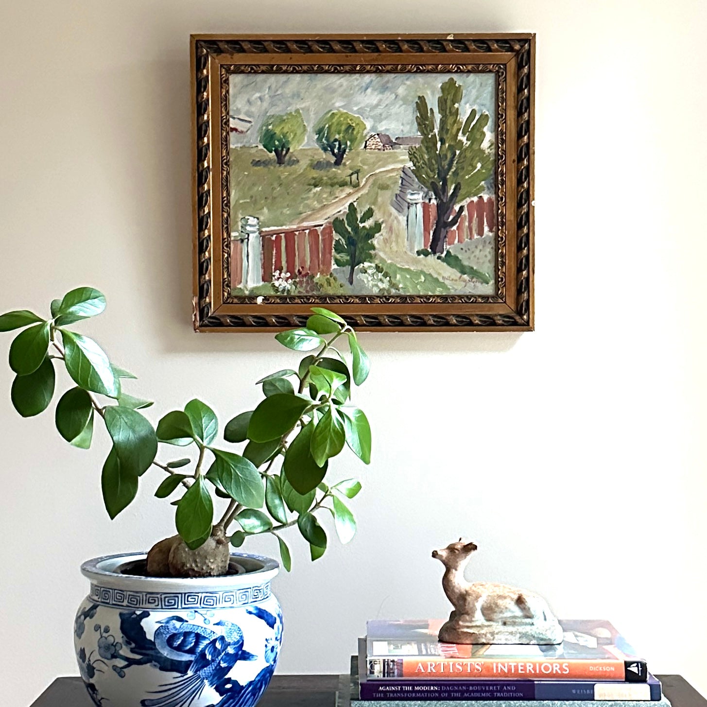 Mid Century Landscape Oil Painting From Sweden by H Engström