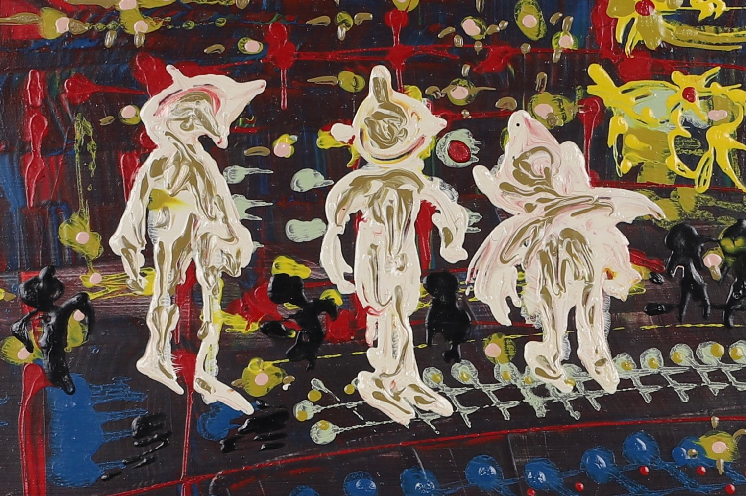 Mid Century Abstract Oil Painting From Sweden