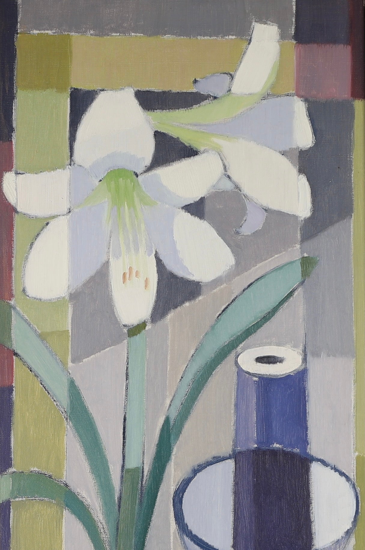 Mid century Still Life Oil Painting From Sweden By B Welander