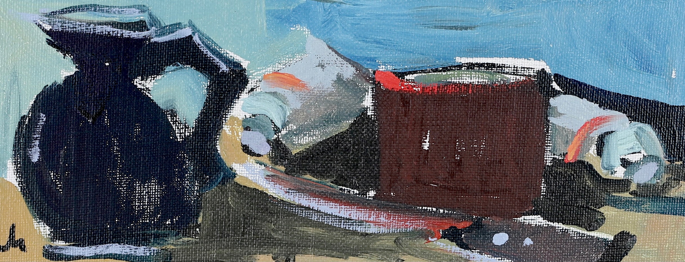 Mid century Still Life Oil Painting By T Gavik From Sweden