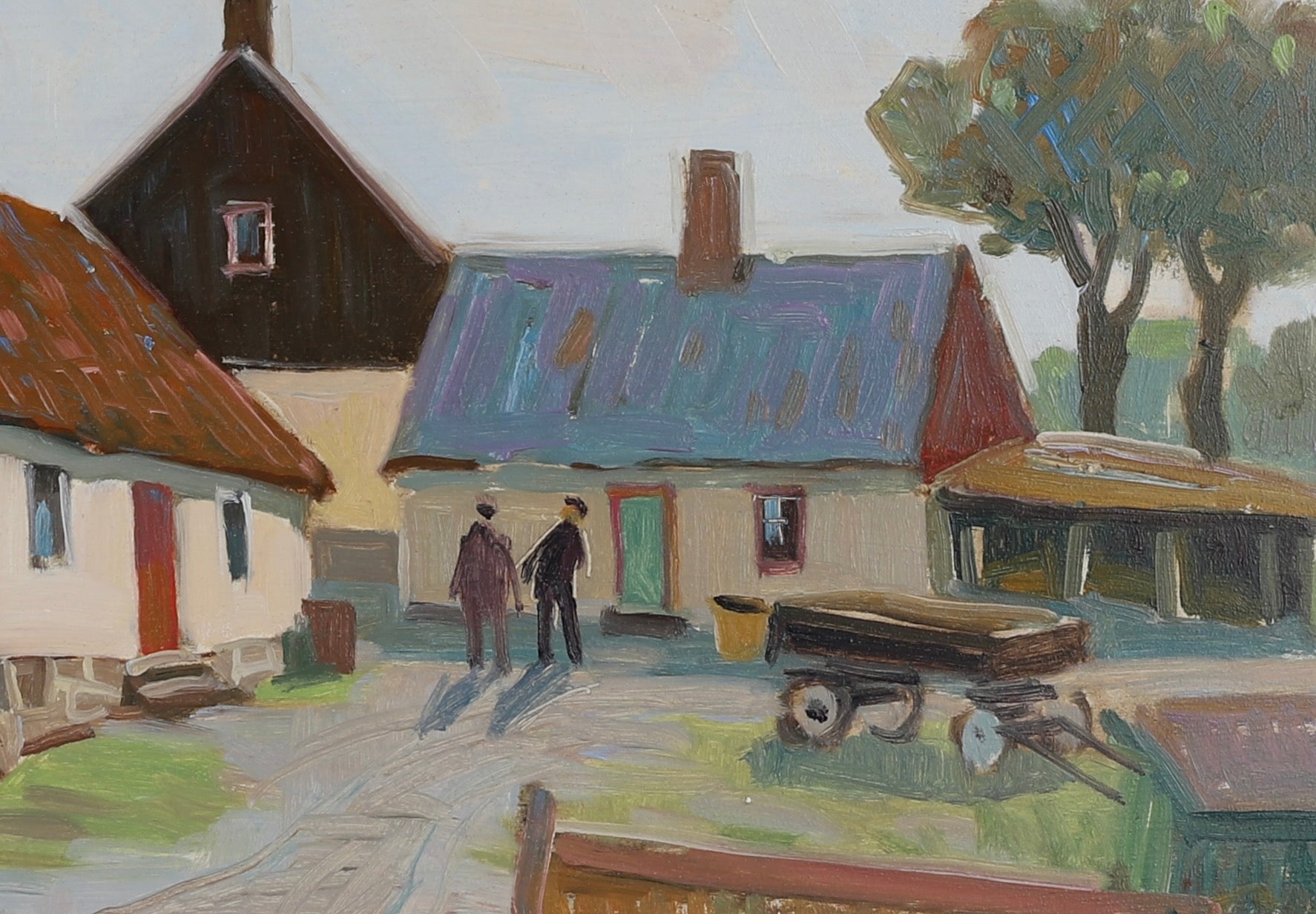 Mid Century Original Landscape Oil Painting From Sweden By E Skans