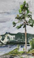 Load image into Gallery viewer, Vintage Art Room Mid Century Coastal Oil Painting from Sweden